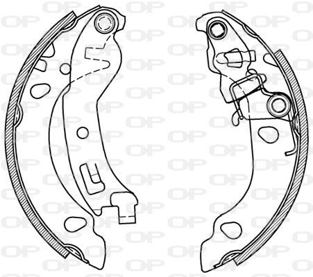 OPEN PARTS stabdžių trinkelių komplektas BSA2068.00